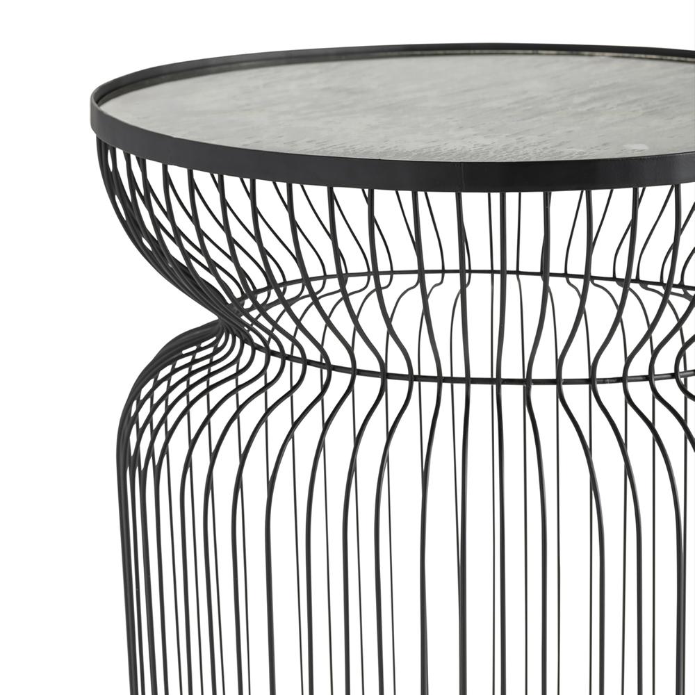 Crestview Montreal Round Metal Wire End Table