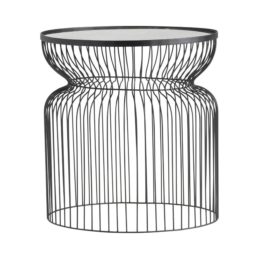 Crestview Montreal Round Metal Wire End Table