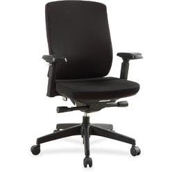 Lorell LLR42172 Mid - Back Chairs with Adjustable Arms&#44; Black - 43 x 27.5 x 26.5 in.