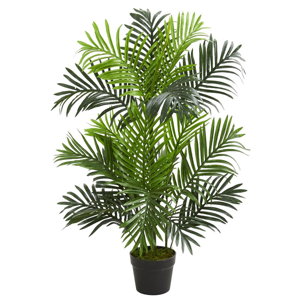 Nearly Natural 3' Paradise Palm Tree Artificial Plant, Green