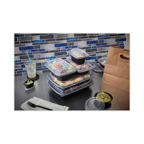 PACTIV EarthChoice Entree2Go Takeout Container, 32 oz, 8.66 x 5.75 x 2.72, Black, Plastic, 300/Carton