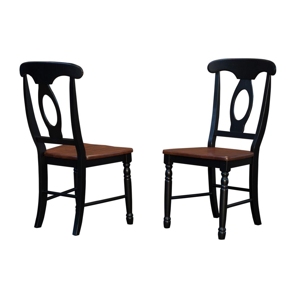 A-America Furniture British Isles Napoleon Side Chair, Oak-Black Finish