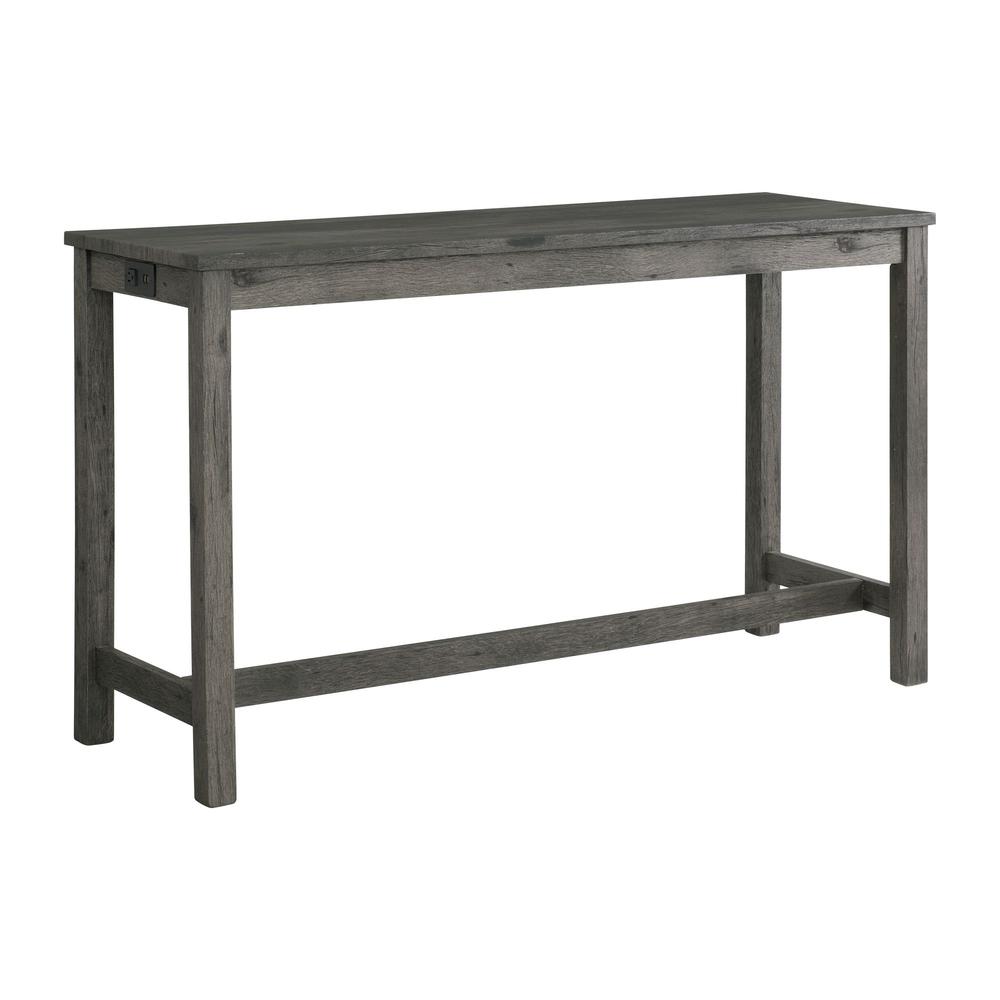 Elements Picket House Furnishings Turner Multipurpose Bar Table Set in Charcoal