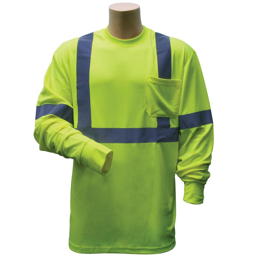 BlackCanyon Outfitters Bco Ls Pkt T W/Rflctv Tape/Hivis/Lime 3X