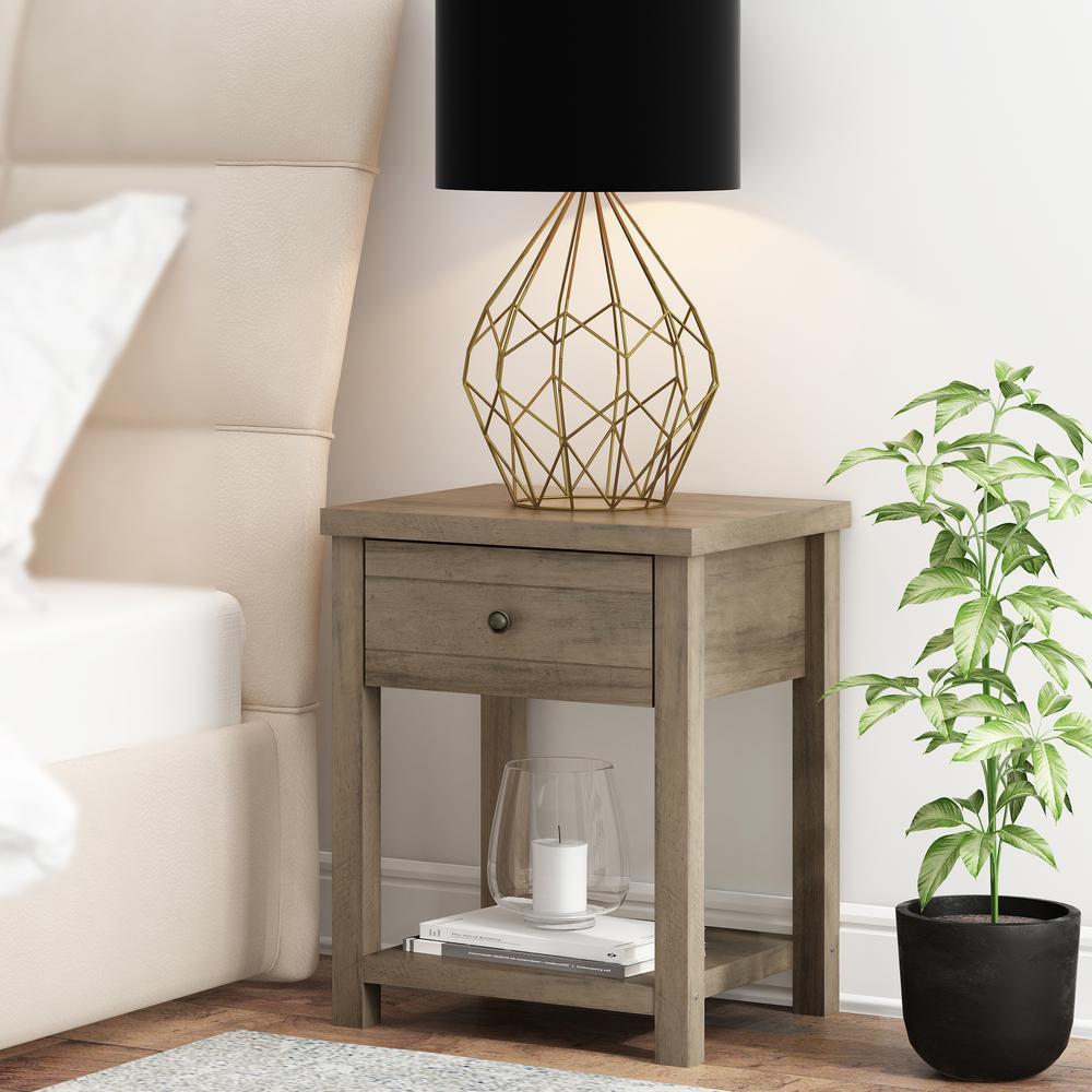 Hillsdale living essentials Living Essentials by Hillsdale Harmony Wood Accent Table, Knotty Gray Oak