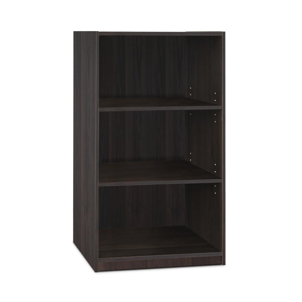 FURINNO JAYA Simple Home 3-Shelf Bookcase, CC Espresso