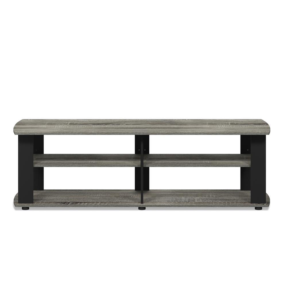 Furinno Nelly Entertainment Center TV Stand, French Oak/Black