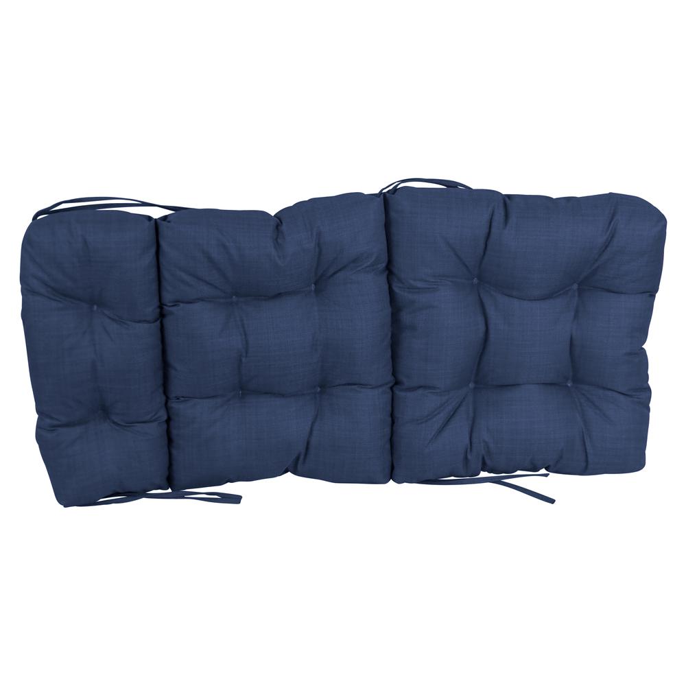 Blazing Needles 22-inch by 45-inch Spun Polyester Solid Outdoor Tufted Chair Cushion