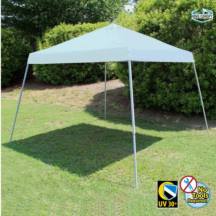 King Canopy 10X10 SLANTLEG Instant Pop Up Tent w/ WHITE Cover