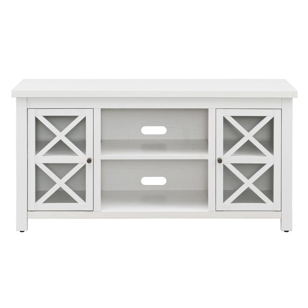 Photo 1 of HudsonCanal Colton Rectangular TV Stand for TV's up to 55 in White
