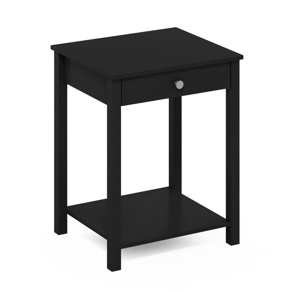 Furinno Classic Side Table with Drawer, Americano