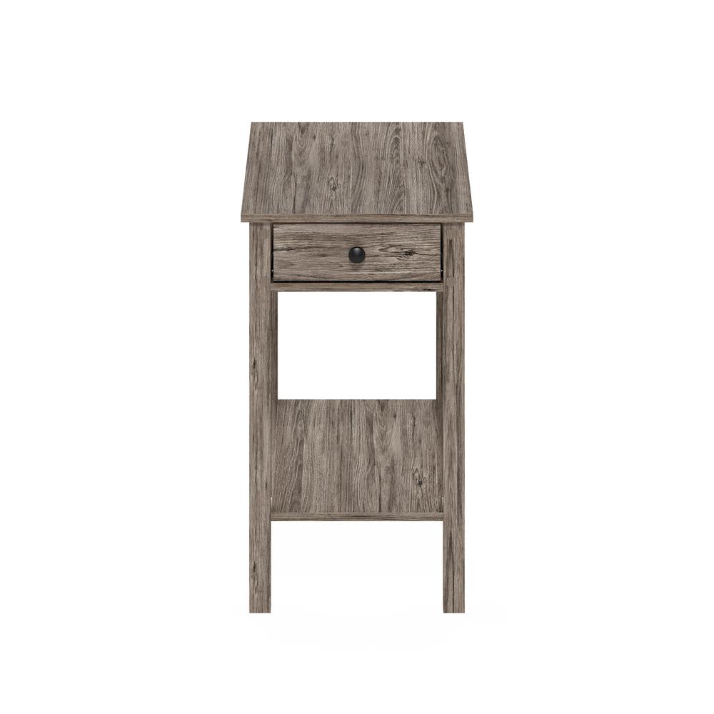 Furinno Classic Rectangular Side Table with Drawer, Rustic Oak