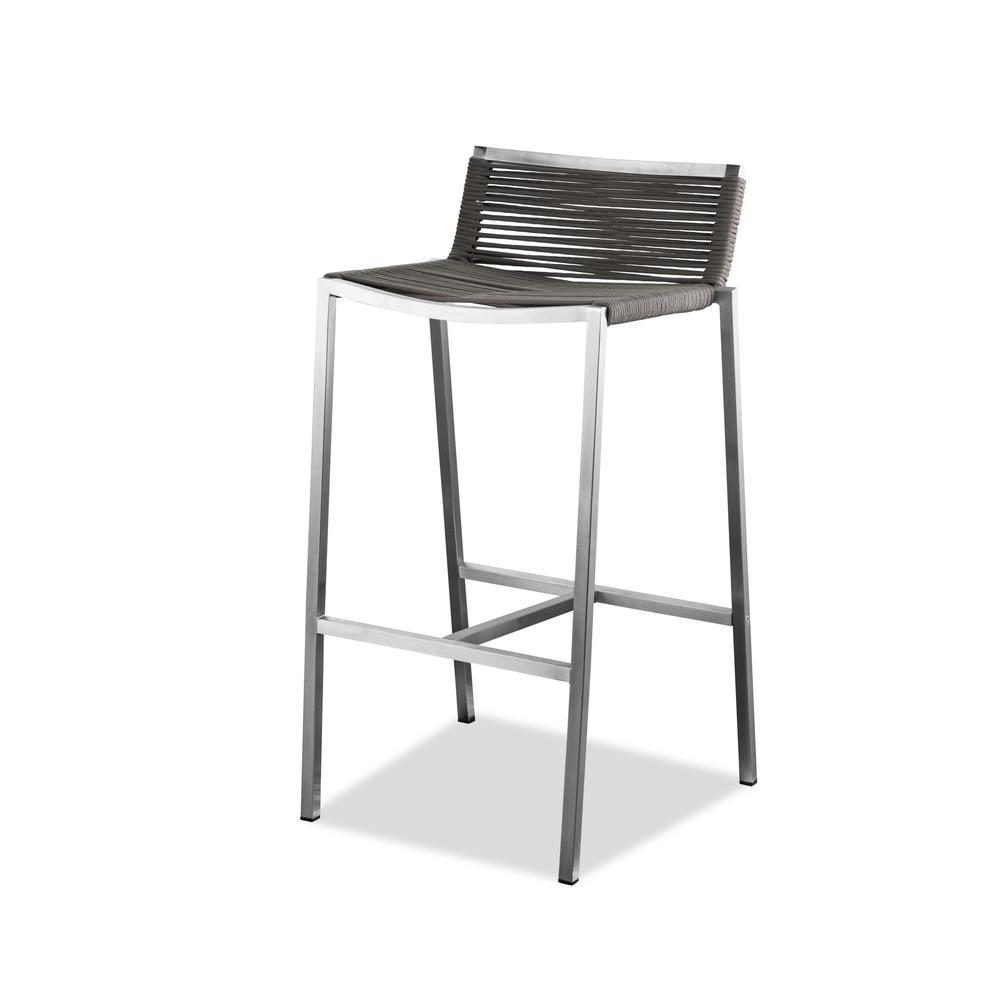 Homeroots Living Room 18" X 16" X 33" Stainless Steel Bar Stool - 372057