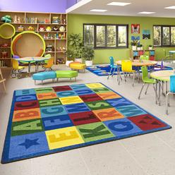 Joy Carpets JG-2066C 5 ft. 4 in. x 7 ft. 8 in. Colorful Rectangle Learning Rug