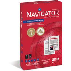 Navigator Laser, Inkjet Copy & Multipurpose Paper - White - 97 Brightness - 11" x 17" - 20 lb Basis Weight - Smooth - 5 / Carton