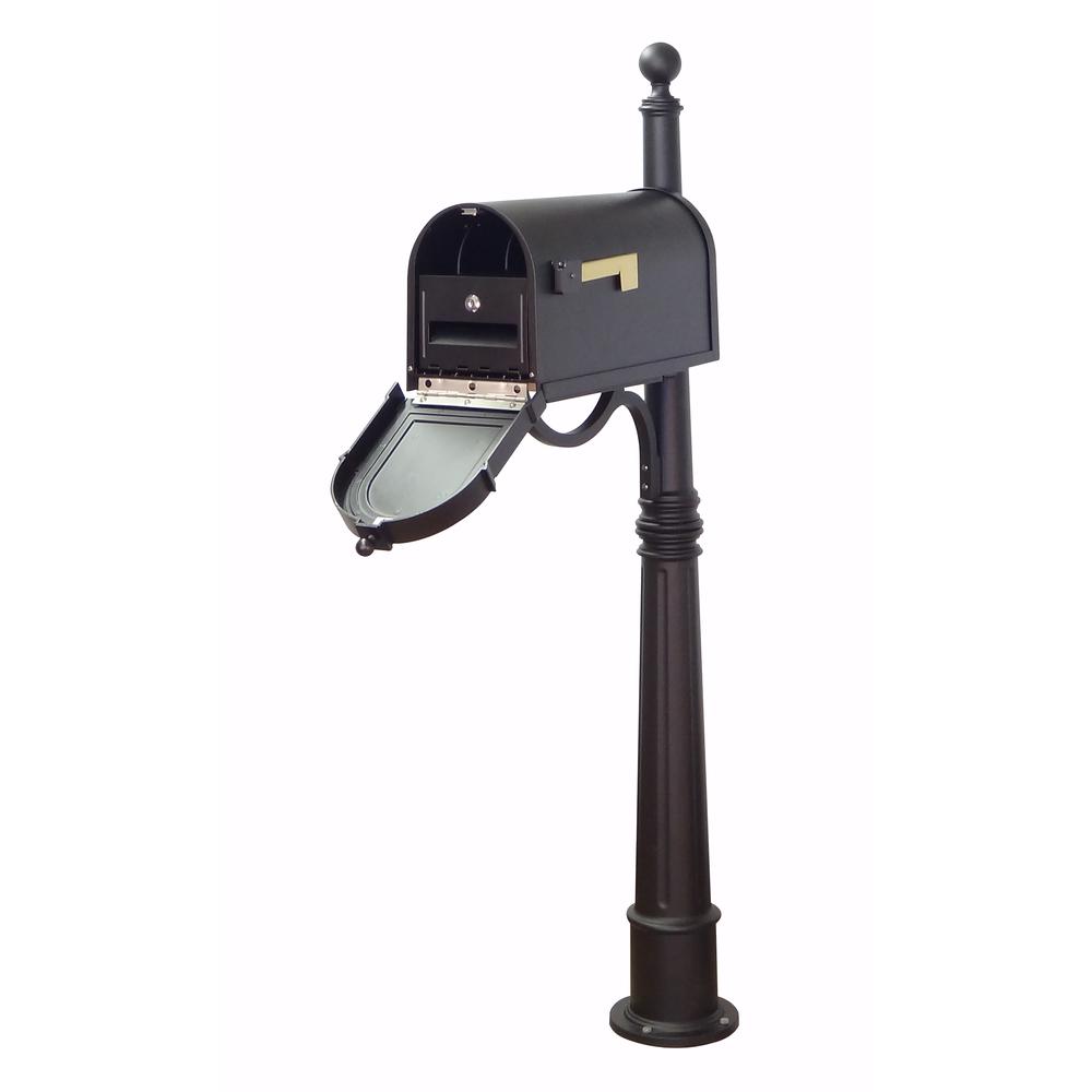 Special Lite Products Berkshire Curbside Mailbox with Locking Insert and Ashland Mailbox Post