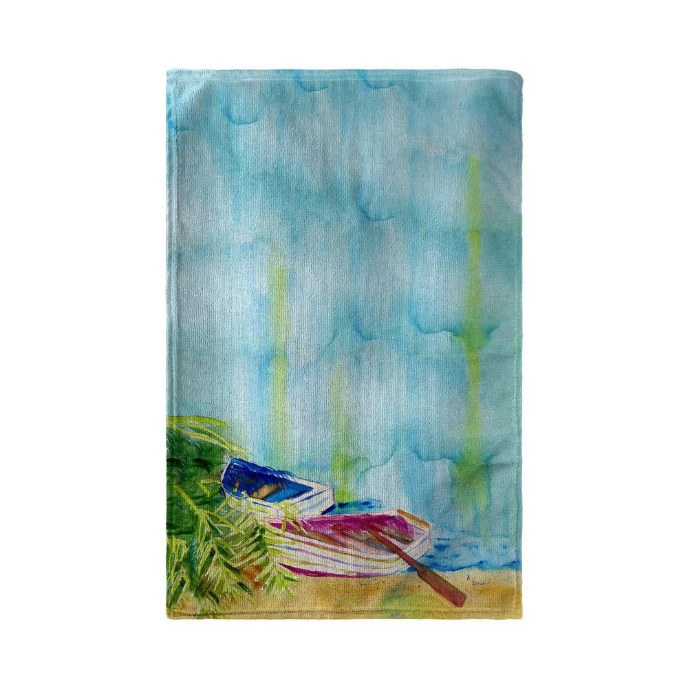 Betsy Drake Interiors Watercolor Rowboats Beach Towel
