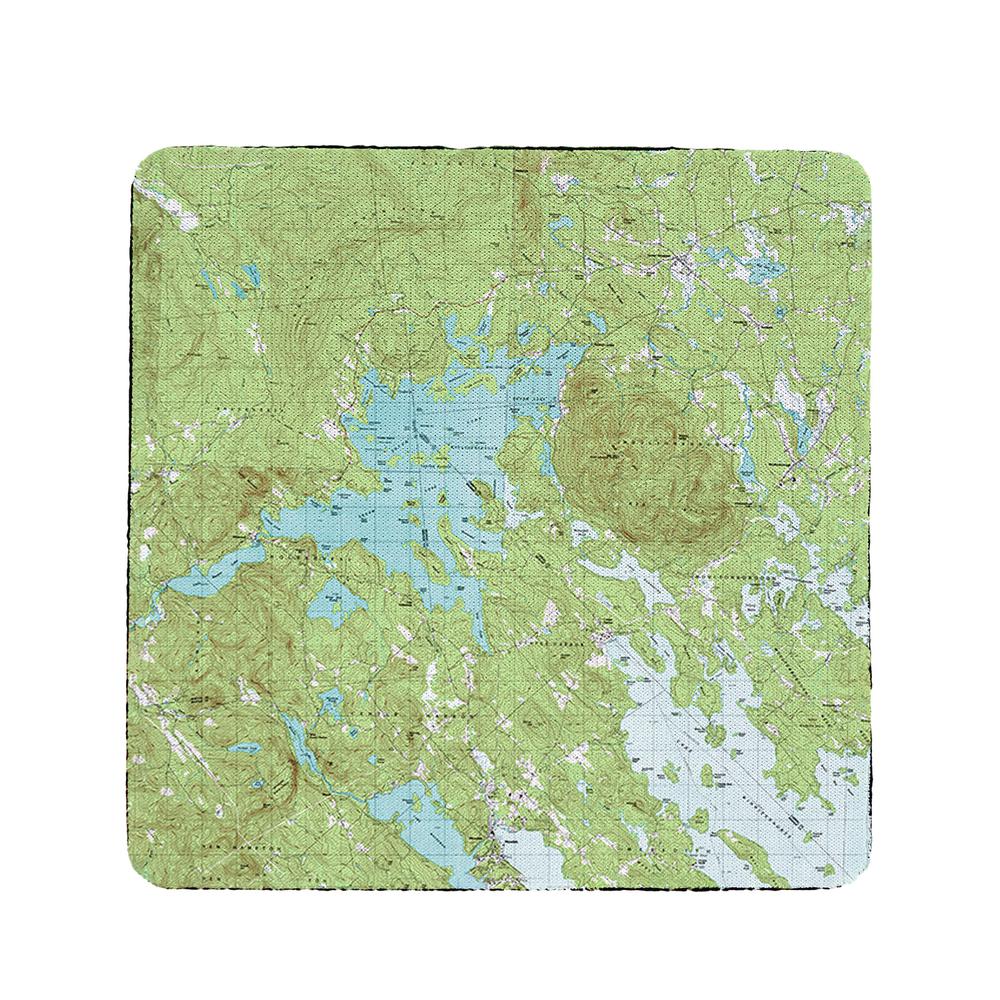 Betsy Drake Interiors Squam Lake, NH Nautical Map Coaster Set of 4