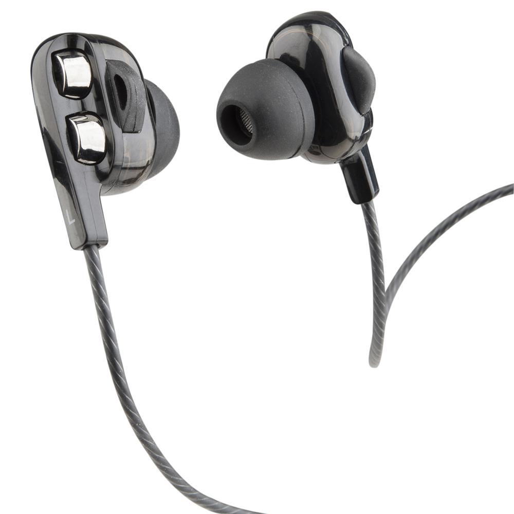 Mobilespec Dual Driver Wired Earbuds  Black
