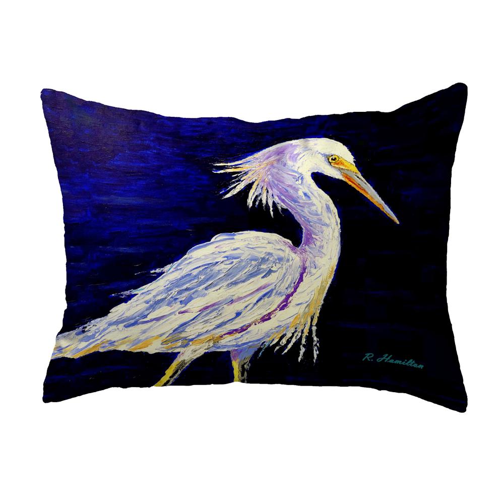 Betsy Drake Interiors Palette Snowy Egret No Cord Pillow 16x20