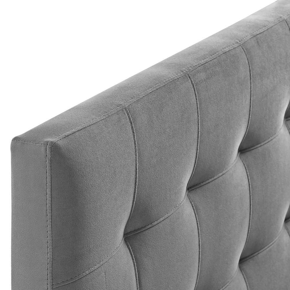 Modway Lily Biscuit Tufted Full Performance Velvet Headboard - Gray MOD-6119-GRY