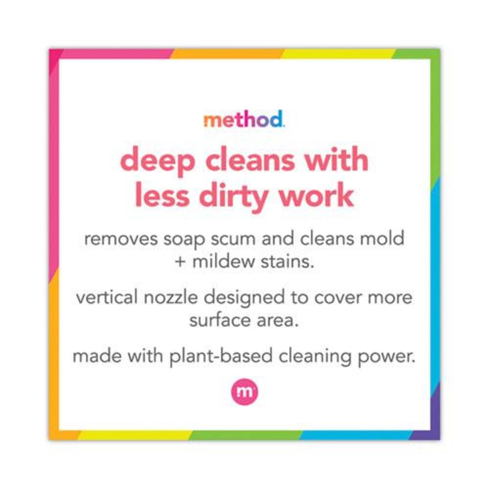 Method Products Tub 'N Tile Bathroom Cleaner, Eucalyptus Mint Scent, 28 oz Spray Bottle, 8/Carton