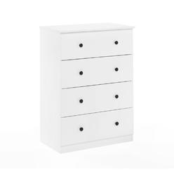 Furinno Tidur Simple Design 4-Drawer Dresser, Solid White