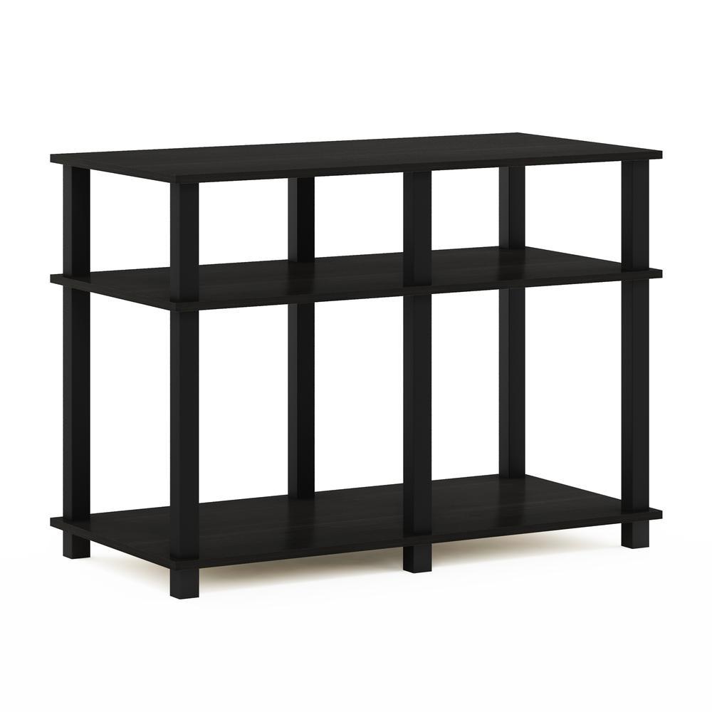 Furinno Romain Turn-N-Tube TV Stand for TV up to 40 Inch, Espresso/Black