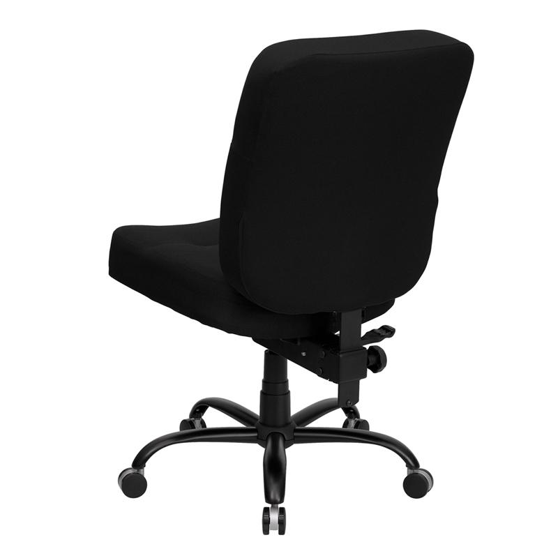 Flash Furniture HERCULES Series Big & Tall 400 lb. Rated Black Fabric Executive Swivel Ergonomic Office Chair with Rectangular Back