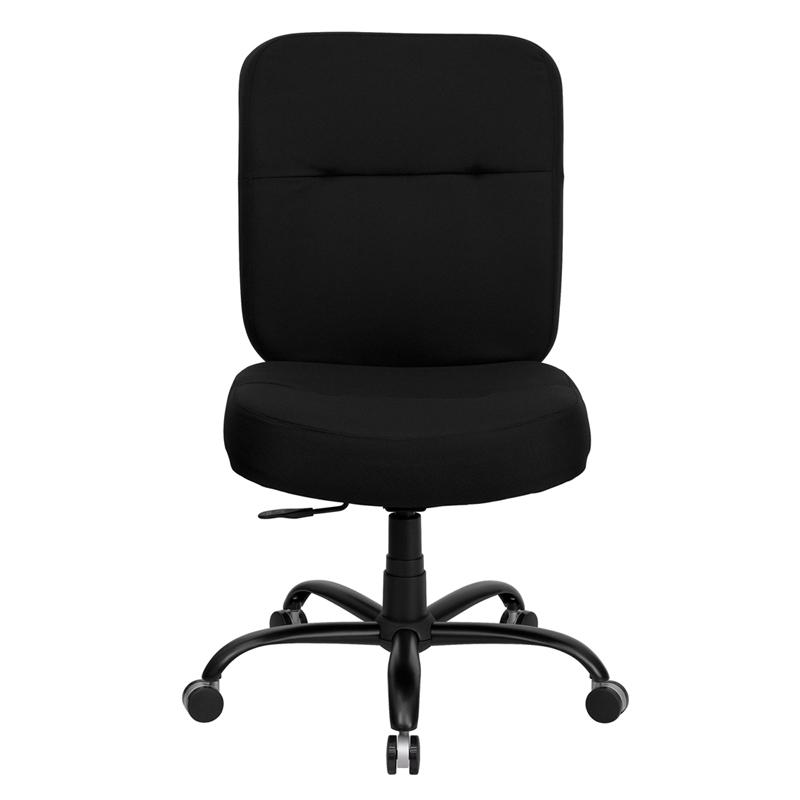 Flash Furniture HERCULES Series Big & Tall 400 lb. Rated Black Fabric Executive Swivel Ergonomic Office Chair with Rectangular Back