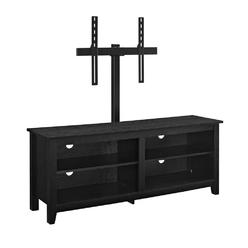 Walker Edison 58" Wood TV Console with Mount - Black
