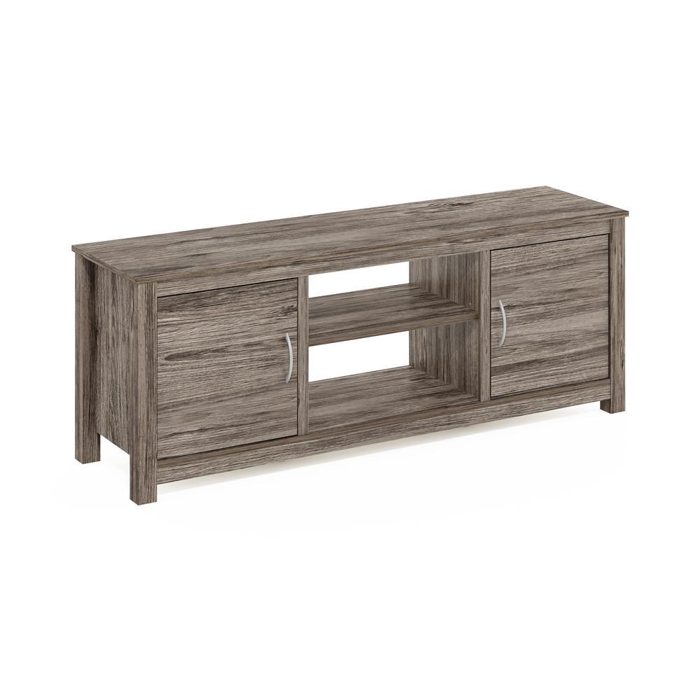 Furinno Classic TV Stand with Storage for TV up to 65 Inch, Rustic Oak