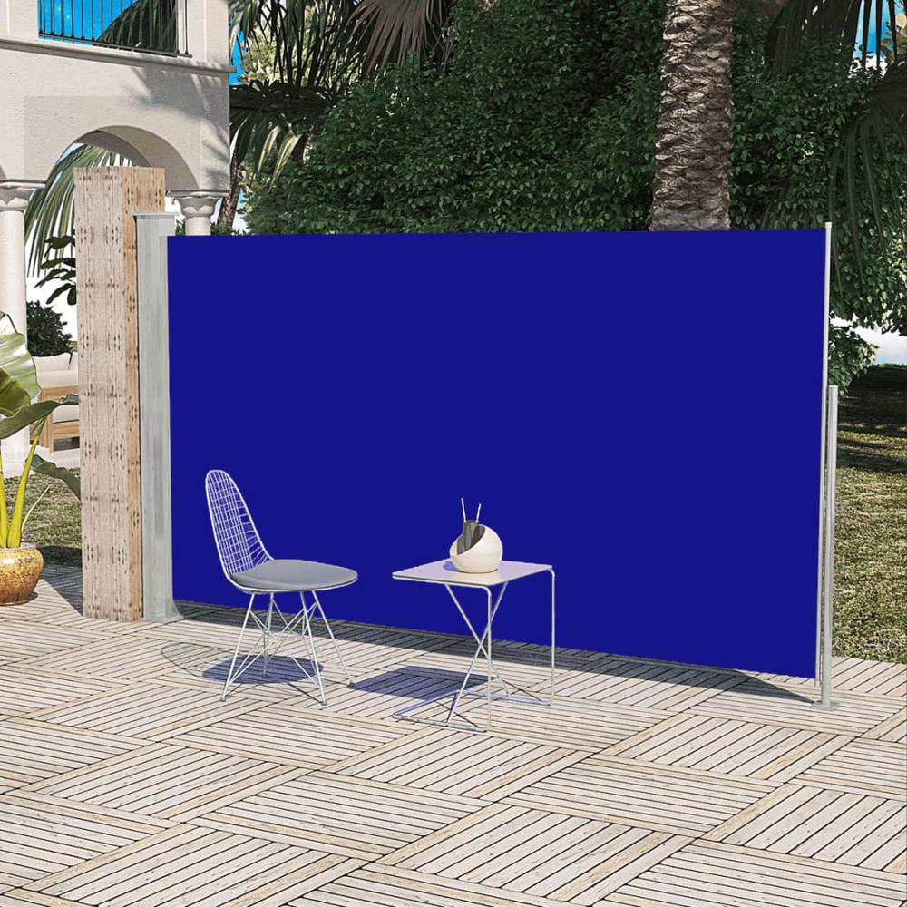 vidaXL Patio Terrace Side Awning Blue 5'2"x9'10" , 41045
