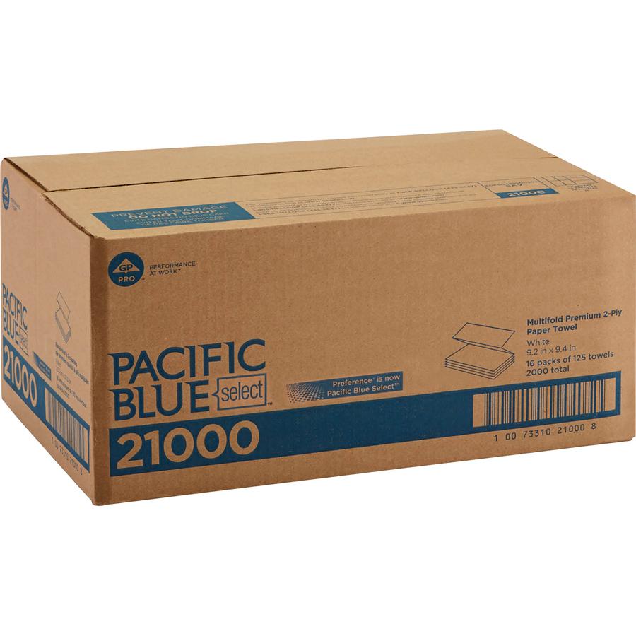 Georgia-Pacific Pacific Blue Select Multifold Premium Paper Towels - 2 Ply - 9.50 x 9.25 -...