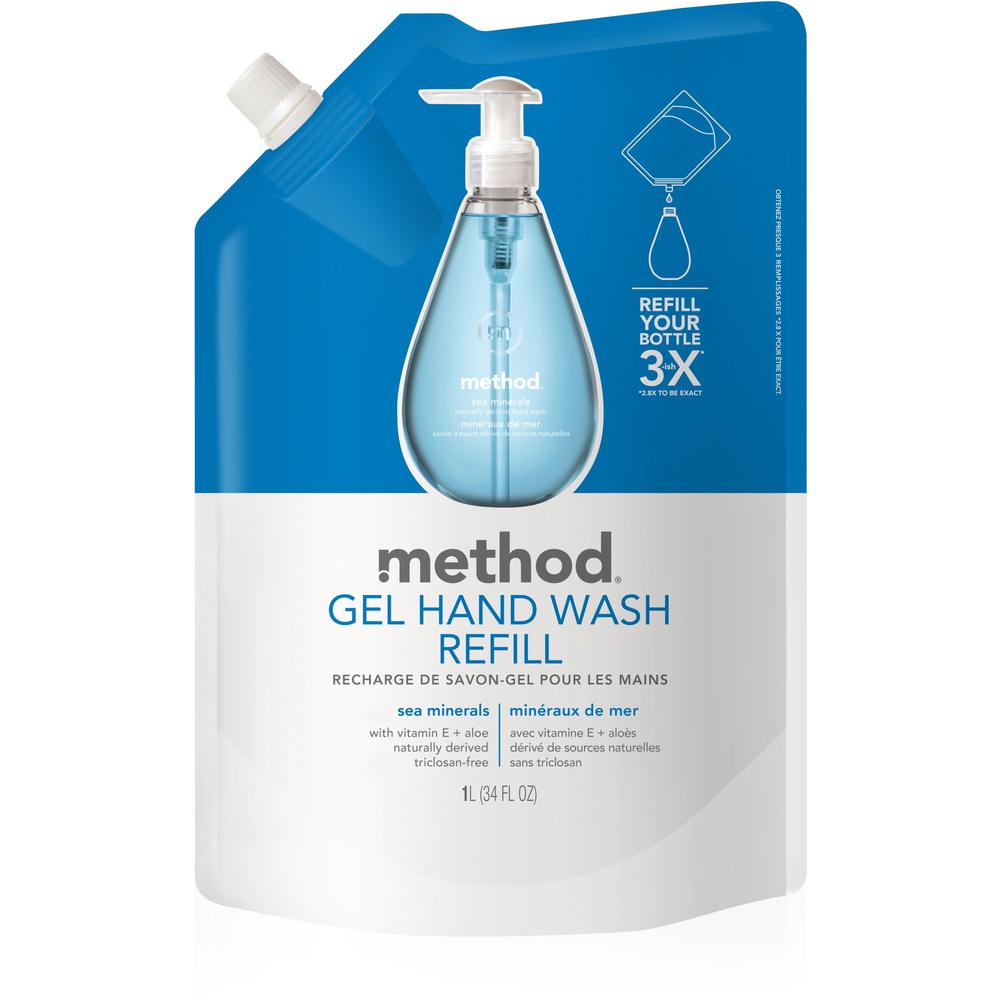 Method Products Method Gel Hand Soap Refill - Sea Mineral Scent - 33.8 fl oz (1000 mL) -...