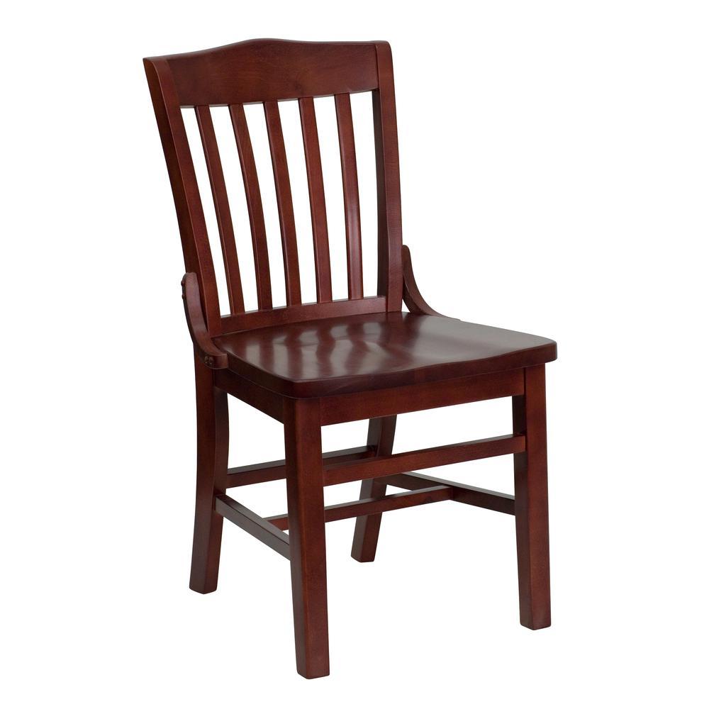 Flash Furniture HERCULES Series School House Back Mahogany Wood Restaurant Chair