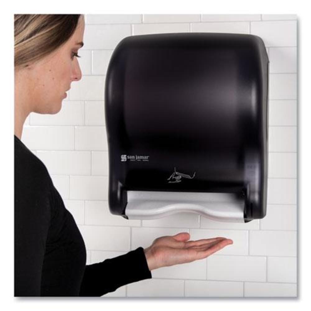 San Jamar Smart Essence Electronic Roll Towel Dispenser, 11.88 x 9.1 x 14.4, Black
