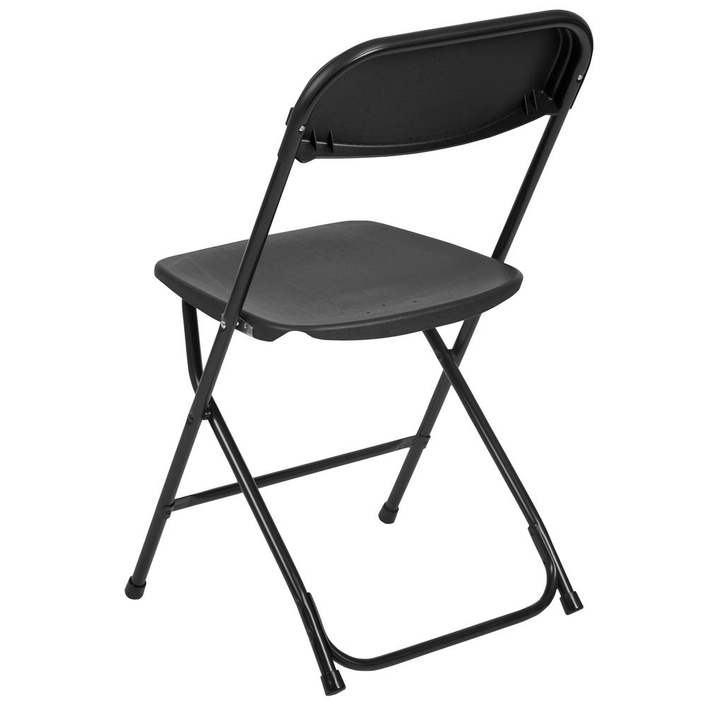 Flash Furniture HERCULES Series 650 lb. Capacity Premium Black Plastic Folding Chair