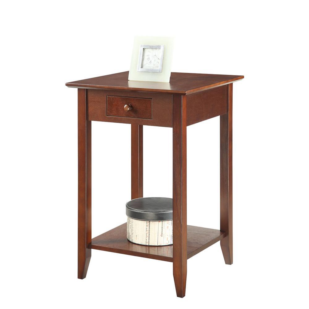 Convience Concept, Inc. American Heritage End Table with Drawer and Shelf