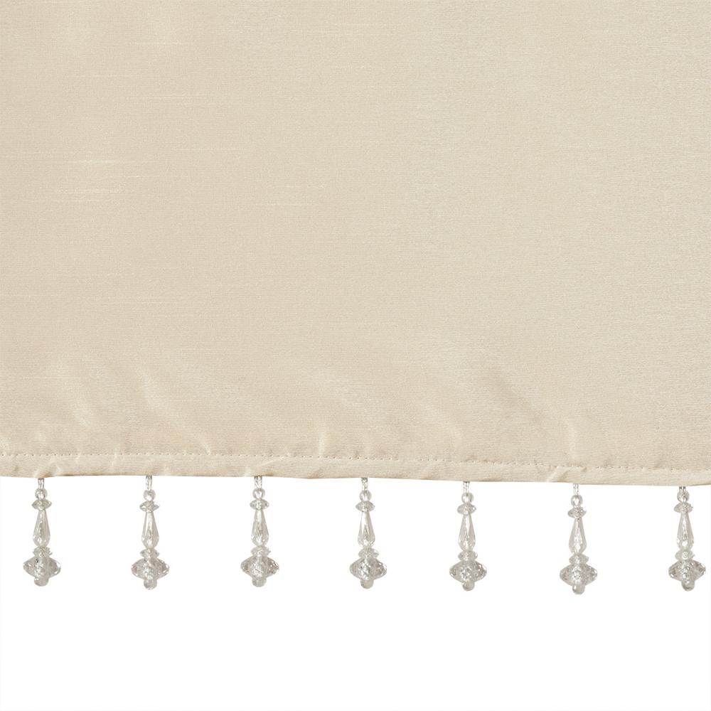 Madison Park Lightweight Faux Silk Valance With Beads,MP41-4454