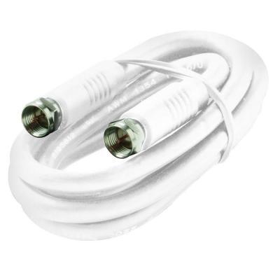 Steren 6' F-F White RG6/UL Cable