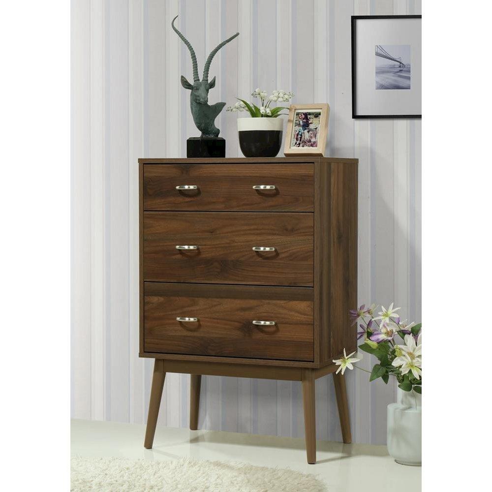 4D Concepts Montage Midcentury 3 Drawer Chest