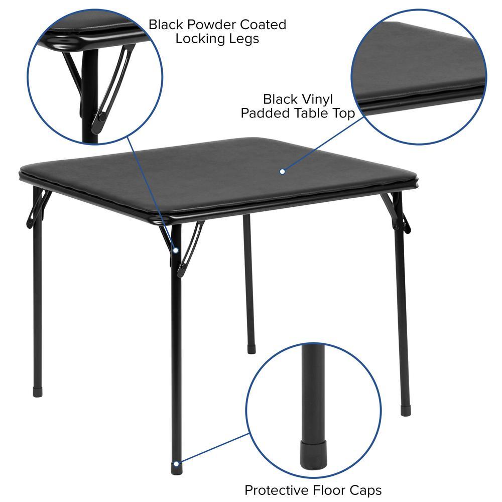 Flash Furniture Kids Black Folding Table