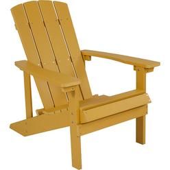 Flash Furniture Charlestown Poly Resin Adirondack Chair - Yellow - All Weather - Indoor/Outdoor
