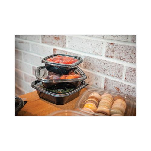 Pactiv Evergreen EarthChoice Square Recycled Bowl, 24 oz, 7 x 7 x 1.52, Black, Plastic, 300/Carton