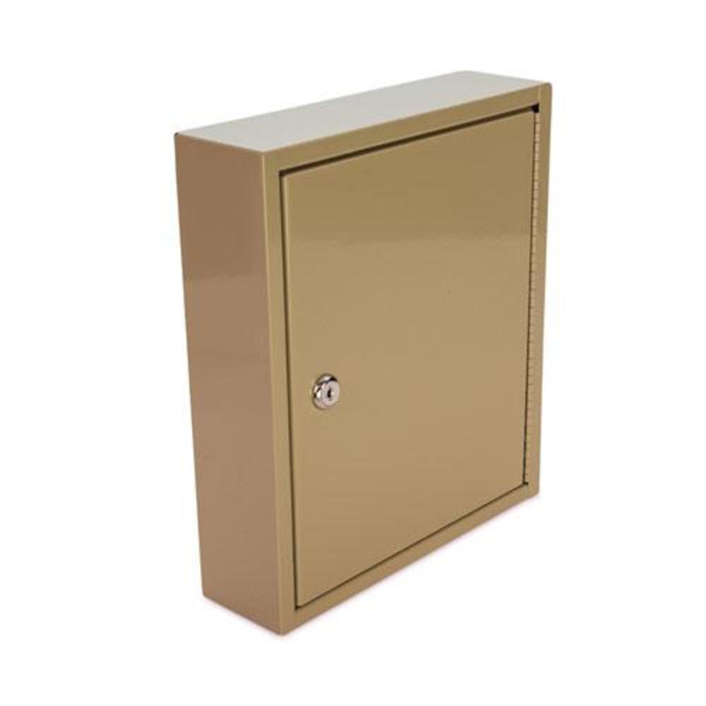 CONTROLTEK Key Lockable Key Cabinet, 60-Key, Metal, Sand, 10.63 x 3 x 12.13