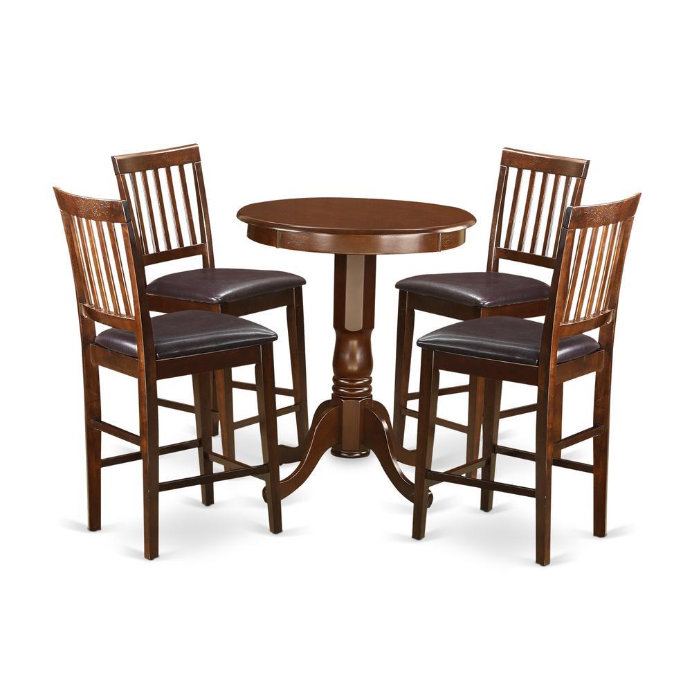 East West Furniture 5  Pc  counter  height  Dining  set  -  counter  height  Table  and  4  Kitchen  bar  stool.