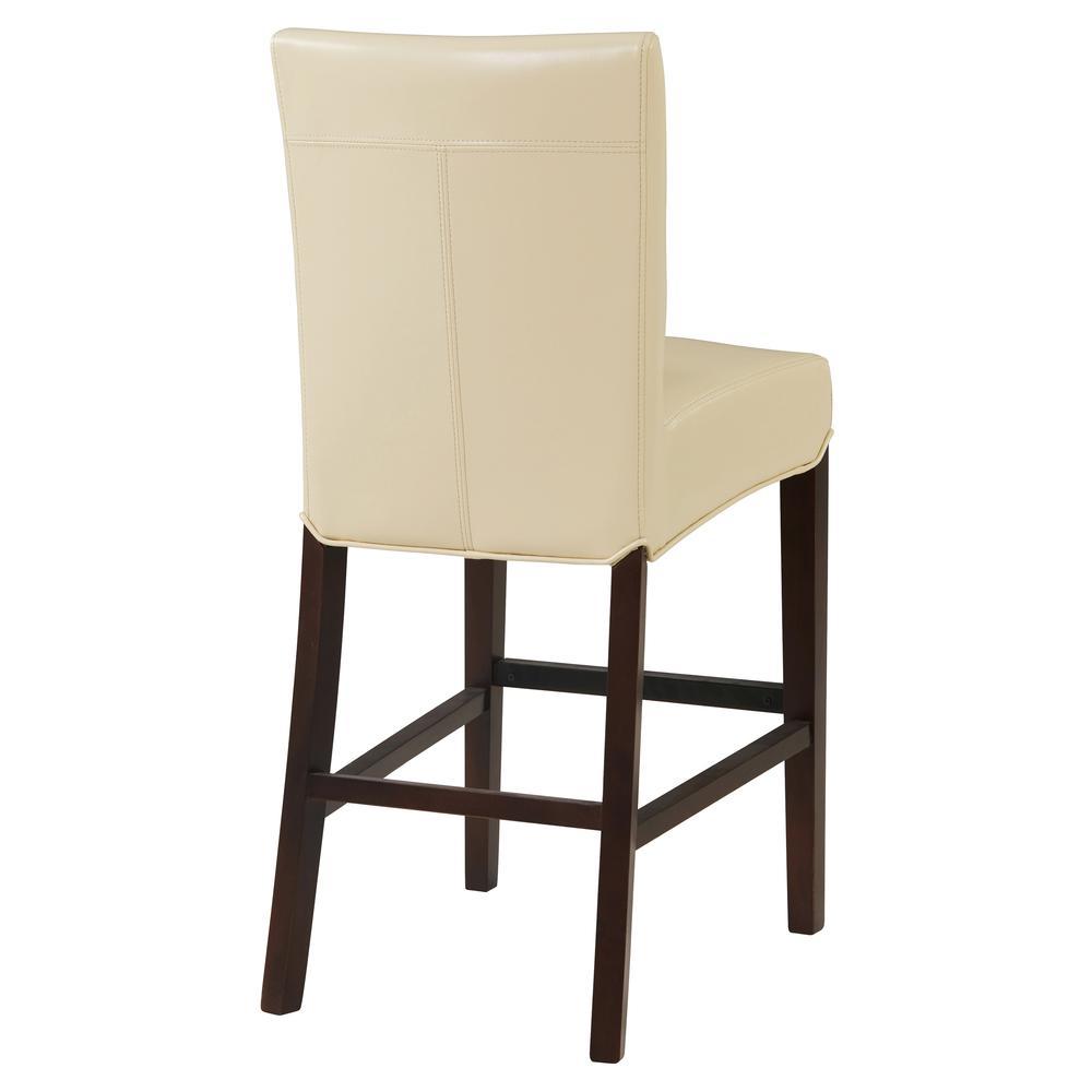 New Pacific Direct Milton Bonded Leather Counter Stool, Cream