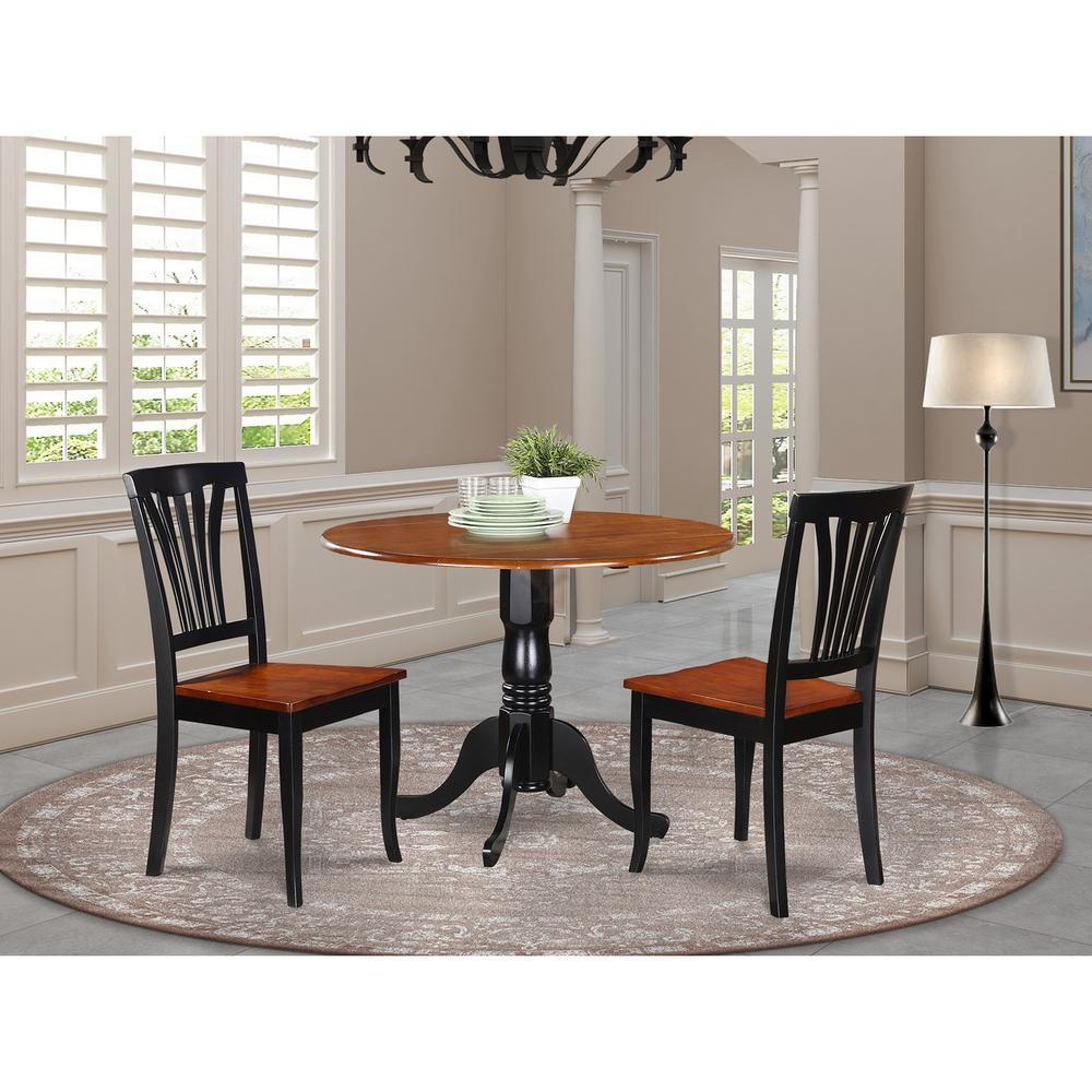 East West Furniture 3  Pc  Kitchen  nook  Dining  set-Kitchen  Table  and  2  Kitchen  Chairs