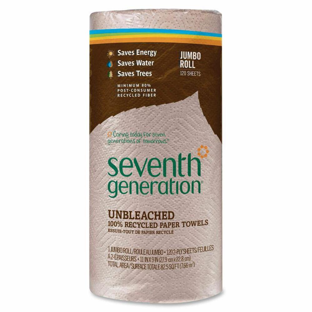Seventh Generation 100% Recycled Paper Towels - 2 Ply - 9 x 11 - 120...